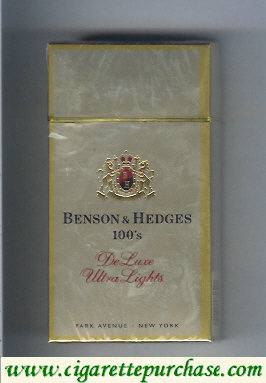 Benson Hedges 100s De Luxe Ultra Lights cigarettes Park Avenue